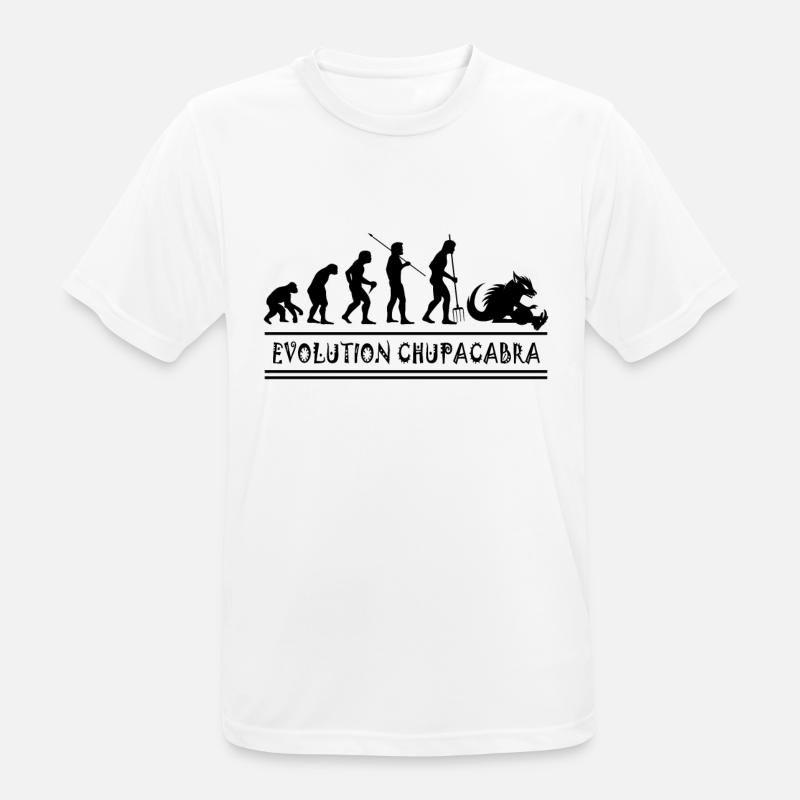 Cryptozoologists Chupacabra Creatures Evolution - Men's Breathable T-Shirt - white