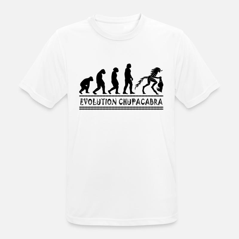Cryptozoologistes Chupacabra Créatures Évolution - T-shirt respirant Homme - blanc