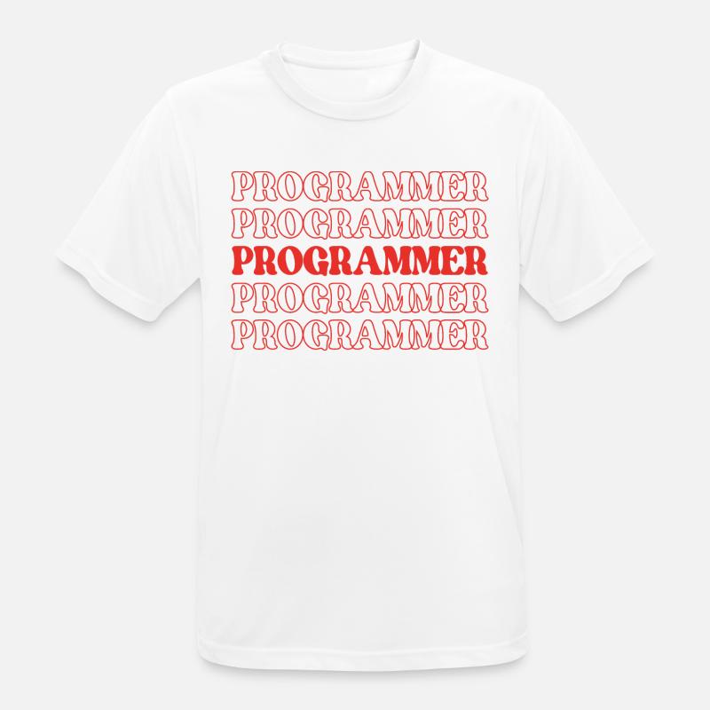 Programmierer, Programmierer, Entwickler, Programmierer, Software-Ingenieur - Männer T-Shirt atmungsaktiv - Weiß