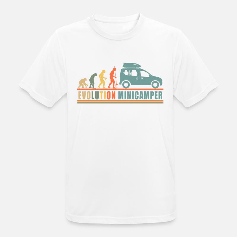 Evolution Minicamper Camping-Camper Microcamper - Männer T-Shirt atmungsaktiv - Weiß