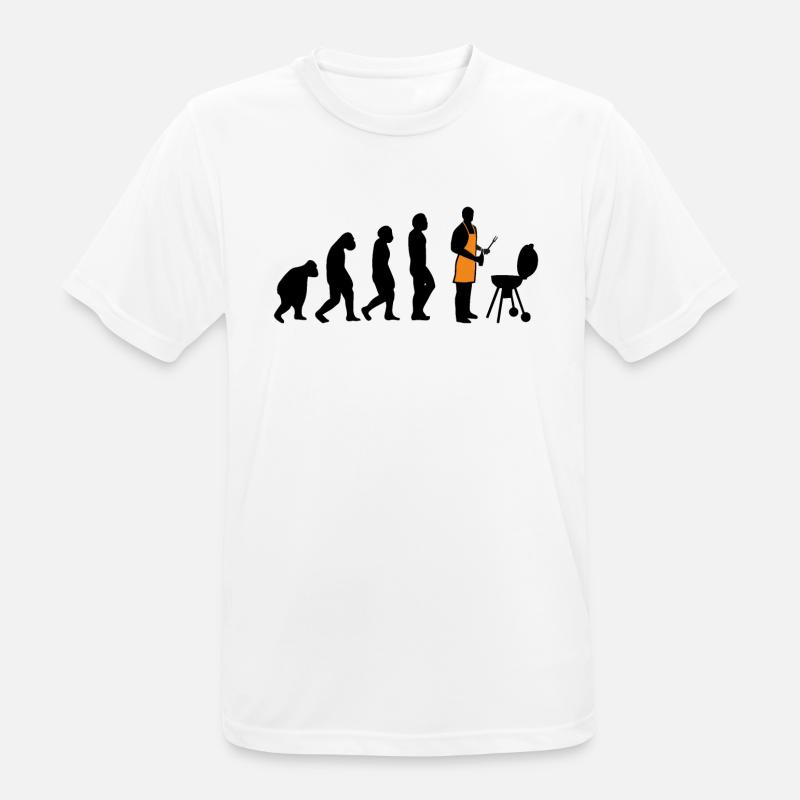 EVOLUTION BARBECUE - Men's Breathable T-Shirt - white
