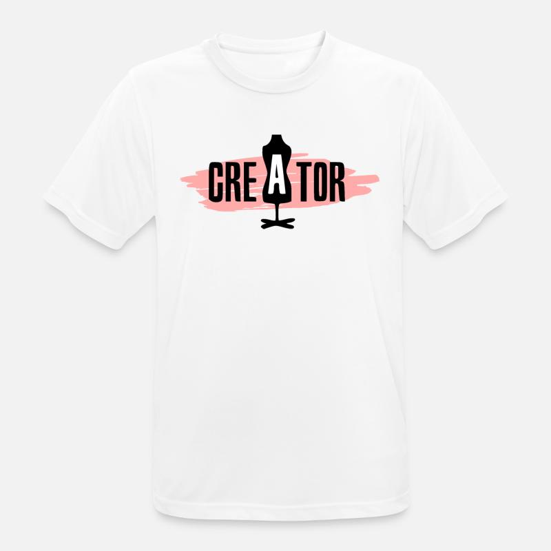 Skaber, designer, modedesigner, modedesigner - Herre T-shirt svedtransporterende - hvid