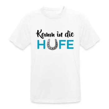 Komm in die Hufe - Männer T-Shirt atmungsaktiv - Weiß - Vorne - AI Model Male 185 dark (185cm)