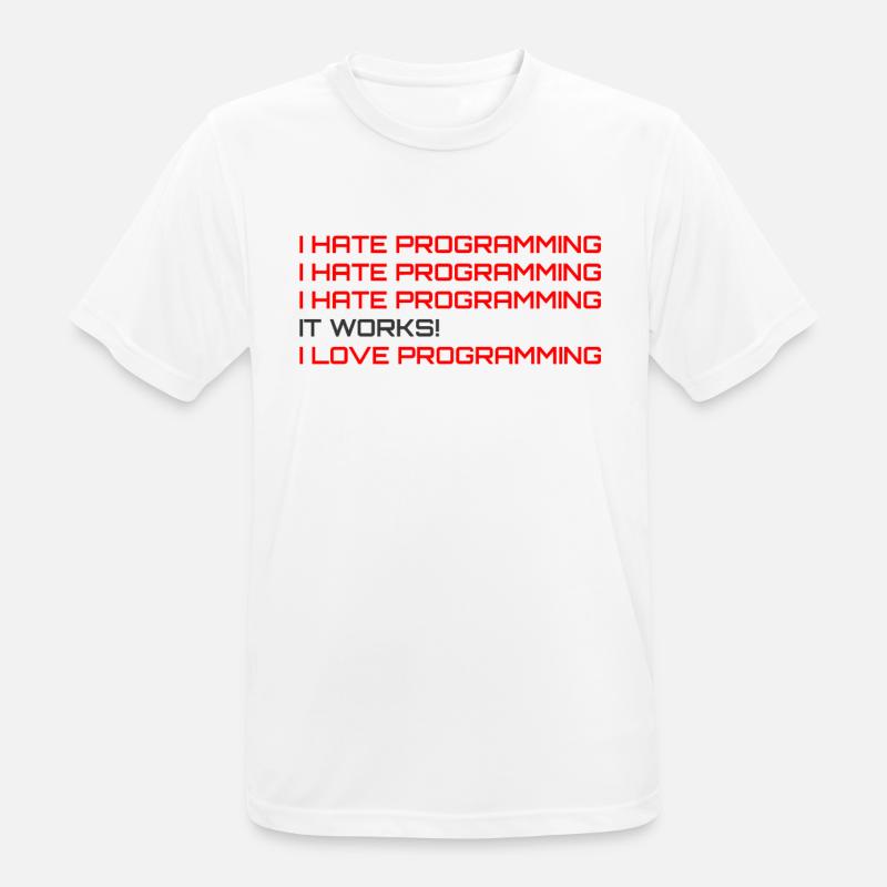 Computerprogrammierer Codierer Software Engineers Geschenk - Männer T-Shirt atmungsaktiv - Weiß