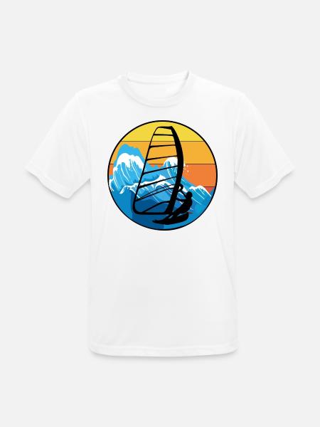 Windsurfen Windsurfen Windsurfer Surfen Wassersport - Männer T-Shirt atmungsaktiv - Weiß