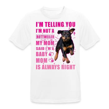 Rottweiler Spruch - Männer T-Shirt atmungsaktiv - Weiß - Vorne - AI Model Male 185 dark (185cm)