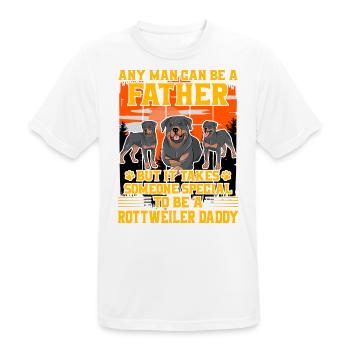 Rottweiler Daddy - Männer T-Shirt atmungsaktiv - Weiß - Vorne - AI Model Male 185 dark (185cm)