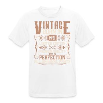 1951 Birthday Vintage 1951 Born Vintage 1951 - Men's Breathable T-Shirt - white - Front - AI Model Male 185 dark (185cm)