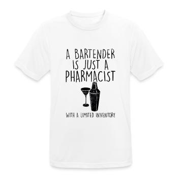 Barkeeper - Männer T-Shirt atmungsaktiv - Weiß - Vorne - AI Model Male 185 dark (185cm)
