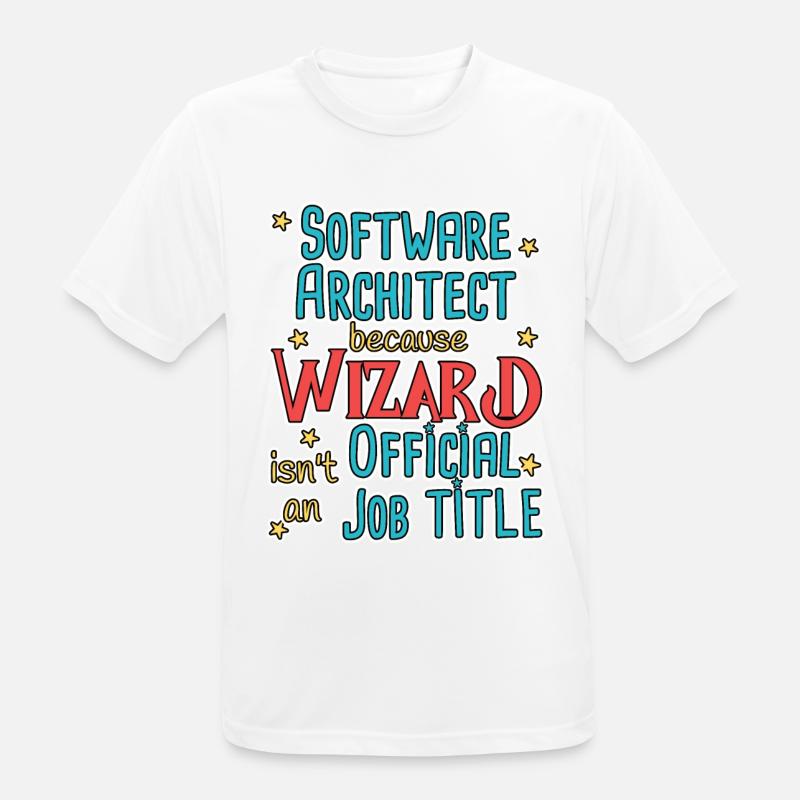Software Architect Wizard Software Architektur - Männer T-Shirt atmungsaktiv - Weiß
