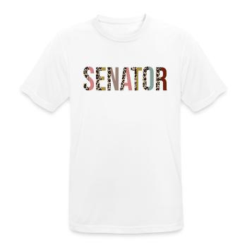 Sénateur - T-shirt respirant Homme - blanc - Devant - AI Model Male 185 dark (185cm)