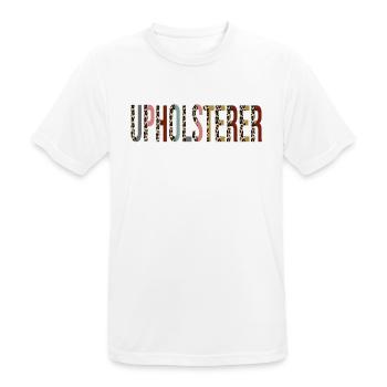 Polsterer - Männer T-Shirt atmungsaktiv - Weiß - Vorne - AI Model Male 185 dark (185cm)