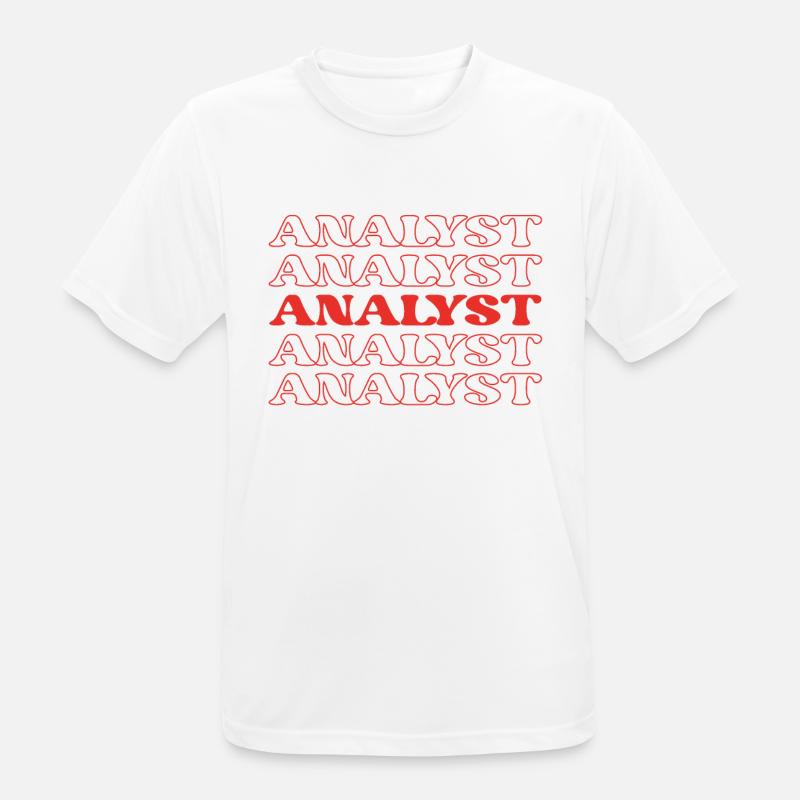 Analyst Buchhalter Data Scientist Tabellenkalkulation - Männer T-Shirt atmungsaktiv - Weiß