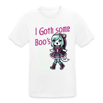 Halloween Goth Girl J’ai des fantômes - T-shirt respirant Homme - blanc - Devant - AI Model Male 185 dark (185cm)