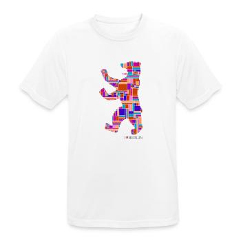 I Love Berlin Shirt - Berlin Bär Design - Berlin - T-shirt respirant Homme - blanc - Devant - AI Model Male 185 dark (185cm)