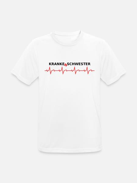 Krankenschwester kranke Schwester - Männer T-Shirt atmungsaktiv - Weiß