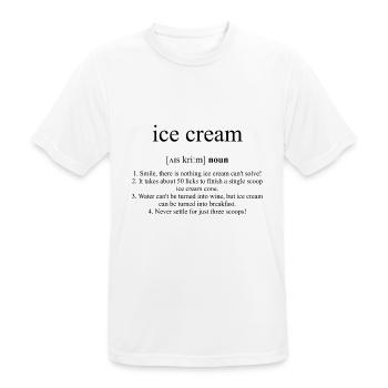 Ice Cream (Eis) - Männer T-Shirt atmungsaktiv - Weiß - Vorne - AI Model Male 185 dark (185cm)