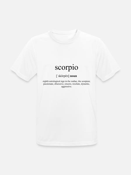 Scorpio (Skorpion) Definition Dictionary - Männer T-Shirt atmungsaktiv - Weiß