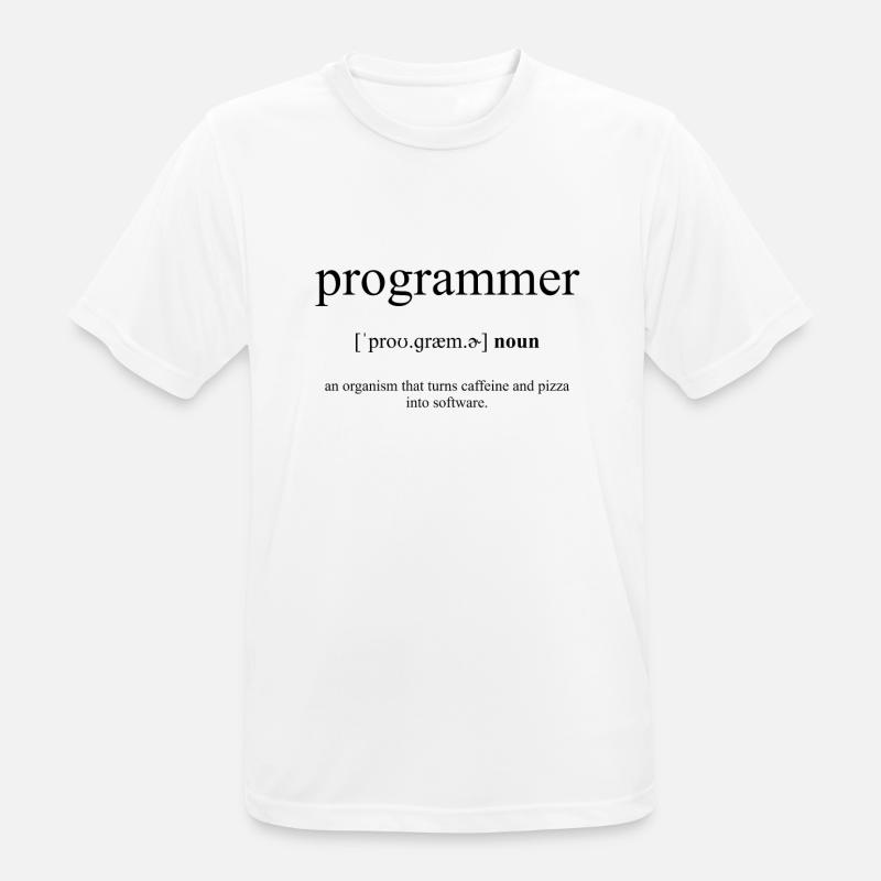 Programmer (Programmierer) Definition Dictionary - Männer T-Shirt atmungsaktiv - Weiß