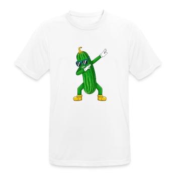 Tamponner le concombre Dab Dance Gift Birthday - T-shirt respirant Homme - blanc - Devant - AI Model Male 185 dark (185cm)