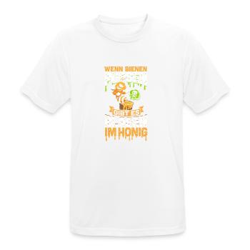 Imker Biene Honig lustig Geschenk Geburtstag süß - Männer T-Shirt atmungsaktiv - Weiß - Vorne - AI Model Male 185 dark (185cm)