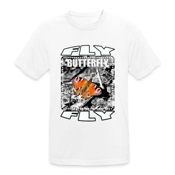 Butterfly Schmetterling - Männer T-Shirt atmungsaktiv - Weiß - Vorne - AI Model Male 185 dark (185cm)