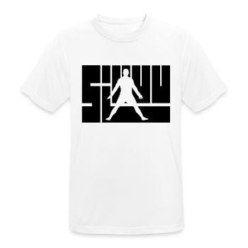Siuuu - Männer T-Shirt atmungsaktiv - Weiß - Vorne - AI Model Male 185 dark (185cm)