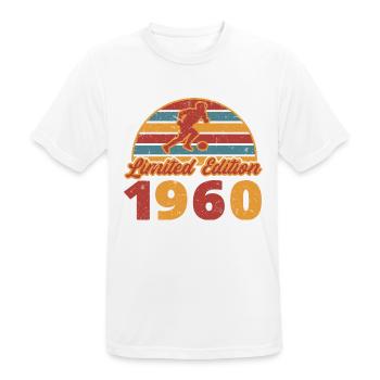 Football footballer Footballer's birthday 1960 - Men's Breathable T-Shirt - white - Front - AI Model Male 185 dark (185cm)