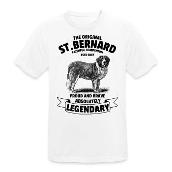 Legendary St. Bernard Dog Retro Vintage - Men's Breathable T-Shirt - white - Front - AI Model Male 185 dark (185cm)