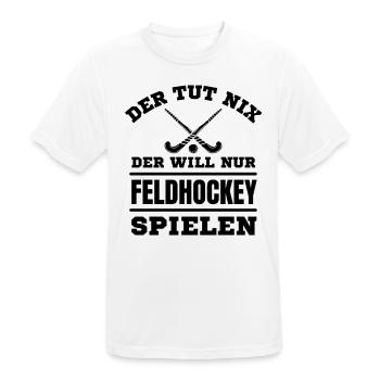 Hockey Hockeyspieler Feldhockey - Männer T-Shirt atmungsaktiv - Weiß - Vorne - AI Model Male 185 dark (185cm)