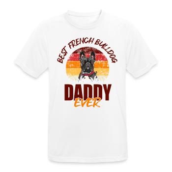 Best French Bulldog Daddy - Men's Breathable T-Shirt - white - Front - AI Model Male 185 dark (185cm)