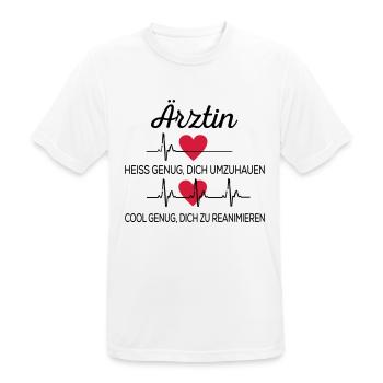Ärztin - Männer T-Shirt atmungsaktiv - Weiß - Vorne - AI Model Male 185 dark (185cm)