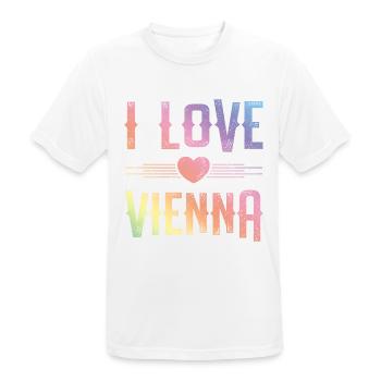 I Love Vienna - Men's Breathable T-Shirt - white - Front - AI Model Male 185 dark (185cm)