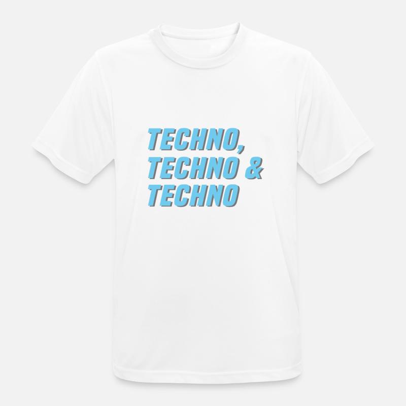 Techno Techno Techno - T-shirt respirant Homme - blanc