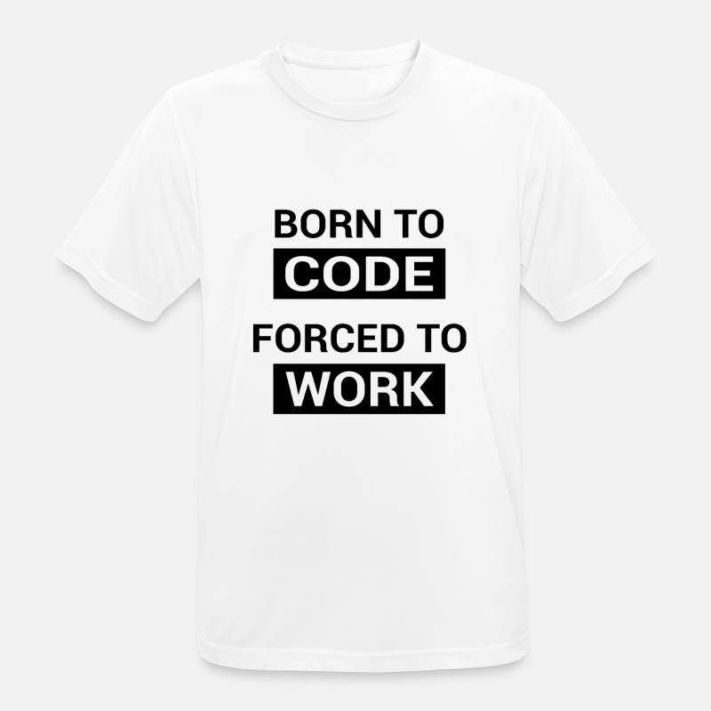 Programmeur né pour coder - T-shirt respirant Homme - blanc