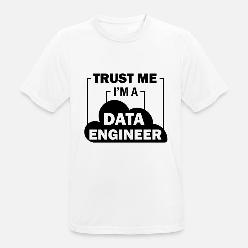 Data Engineer Data Science - Männer T-Shirt atmungsaktiv - Weiß