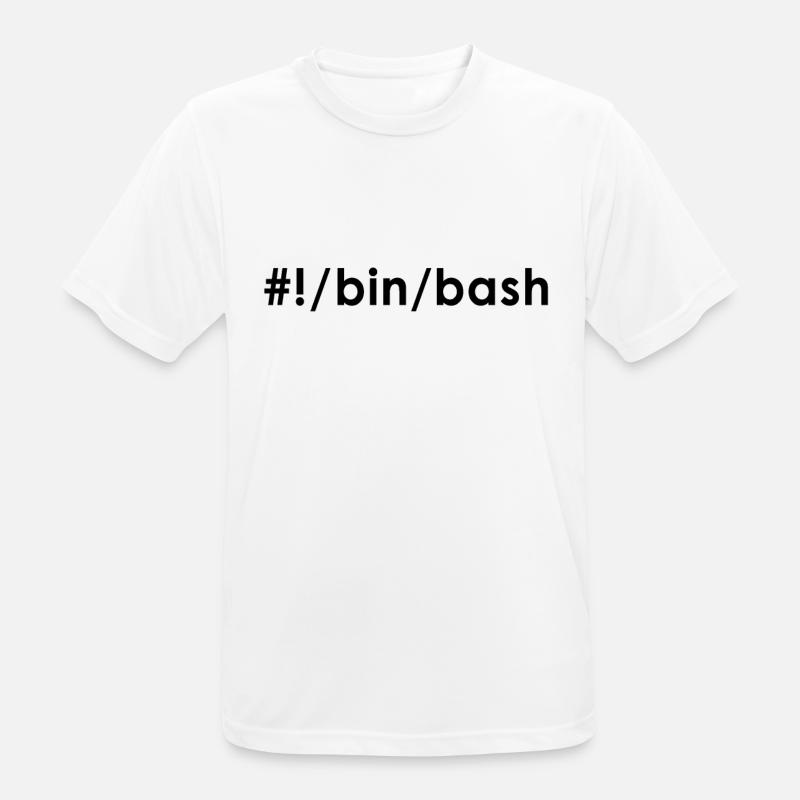 Programmer Admin Devops Linux Bash - Men's Breathable T-Shirt - white