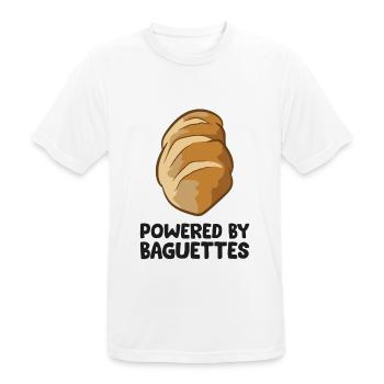 Propulsé par Baguettes Love Baguettes - T-shirt respirant Homme - blanc - Devant - AI Model Male 185 dark (185cm)