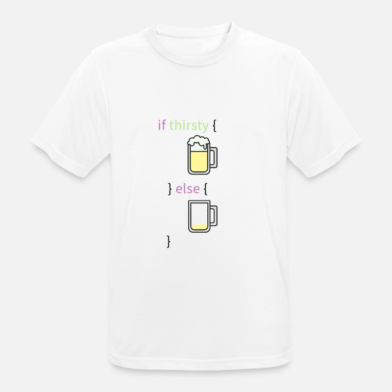 Programmiersprache Coder Coding Bier Programmierer - Männer T-Shirt atmungsaktiv - Weiß