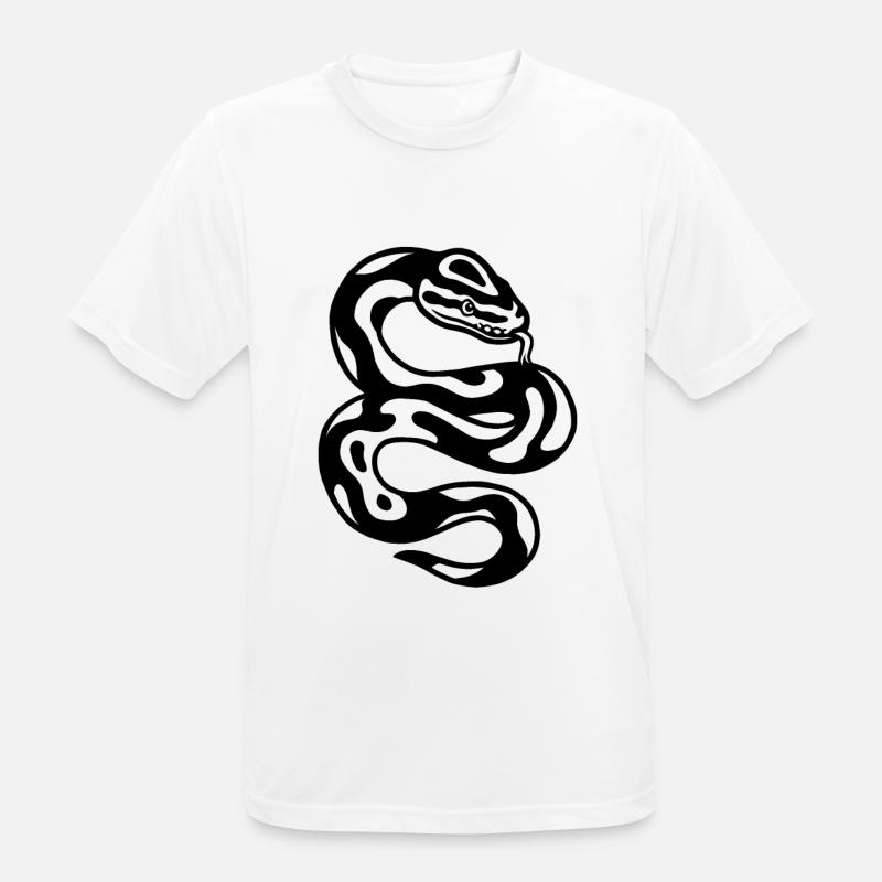 Puffer python snake - Men's Breathable T-Shirt - white