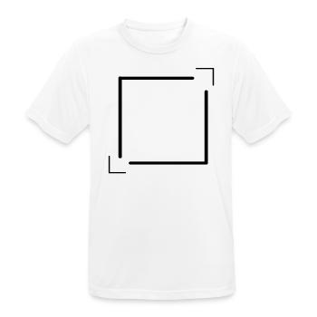 Linien Rahmen mit Ecken Deko Geschenk - Männer T-Shirt atmungsaktiv - Weiß - Vorne - AI Model Male 185 dark (185cm)