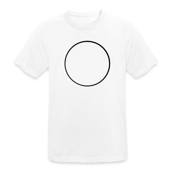 Schwarzer Kreis Rahmen - Männer T-Shirt atmungsaktiv - Weiß - Vorne - AI Model Male 185 dark (185cm)