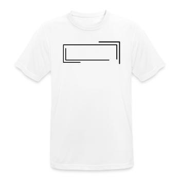 Black box frame line line - Men's Breathable T-Shirt - white - Front - AI Model Male 185 dark (185cm)