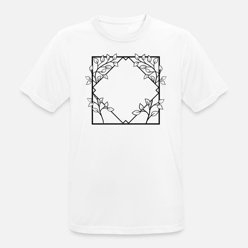 Frame with branches Square frame - Men's Breathable T-Shirt - white