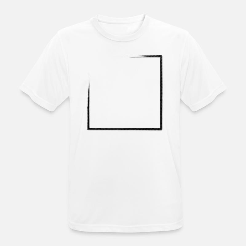 Weathered rectangular frame - Men's Breathable T-Shirt - white