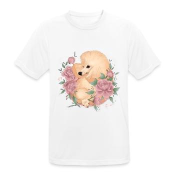 poodle apricot - Men's Breathable T-Shirt - white - Front - AI Model Male 185 dark (185cm)
