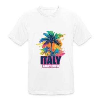 Italy Party Crew Holidays - Men's Breathable T-Shirt - white - Front - AI Model Male 185 dark (185cm)