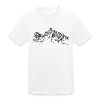 Walliser Weisshorn, Switzerland, Alps, Mountains, 4000m - Men's Breathable T-Shirt - white - Front - AI Model Male 185 dark (185cm)