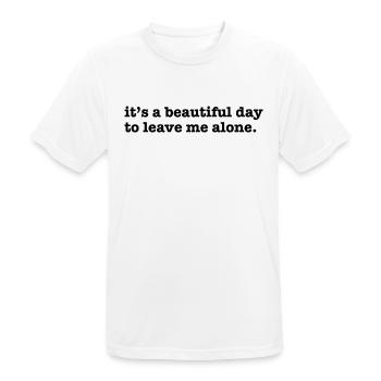 Laisse moi tranquille - T-shirt respirant Homme - blanc - Devant - AI Model Male 185 dark (185cm)