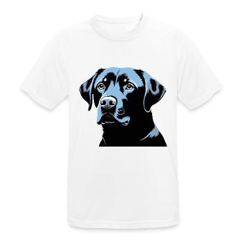 Labrador Retriever Kopf - Pet Dog Sticker - Männer T-Shirt atmungsaktiv - Weiß - Vorne - AI Model Male 185 dark (185cm)
